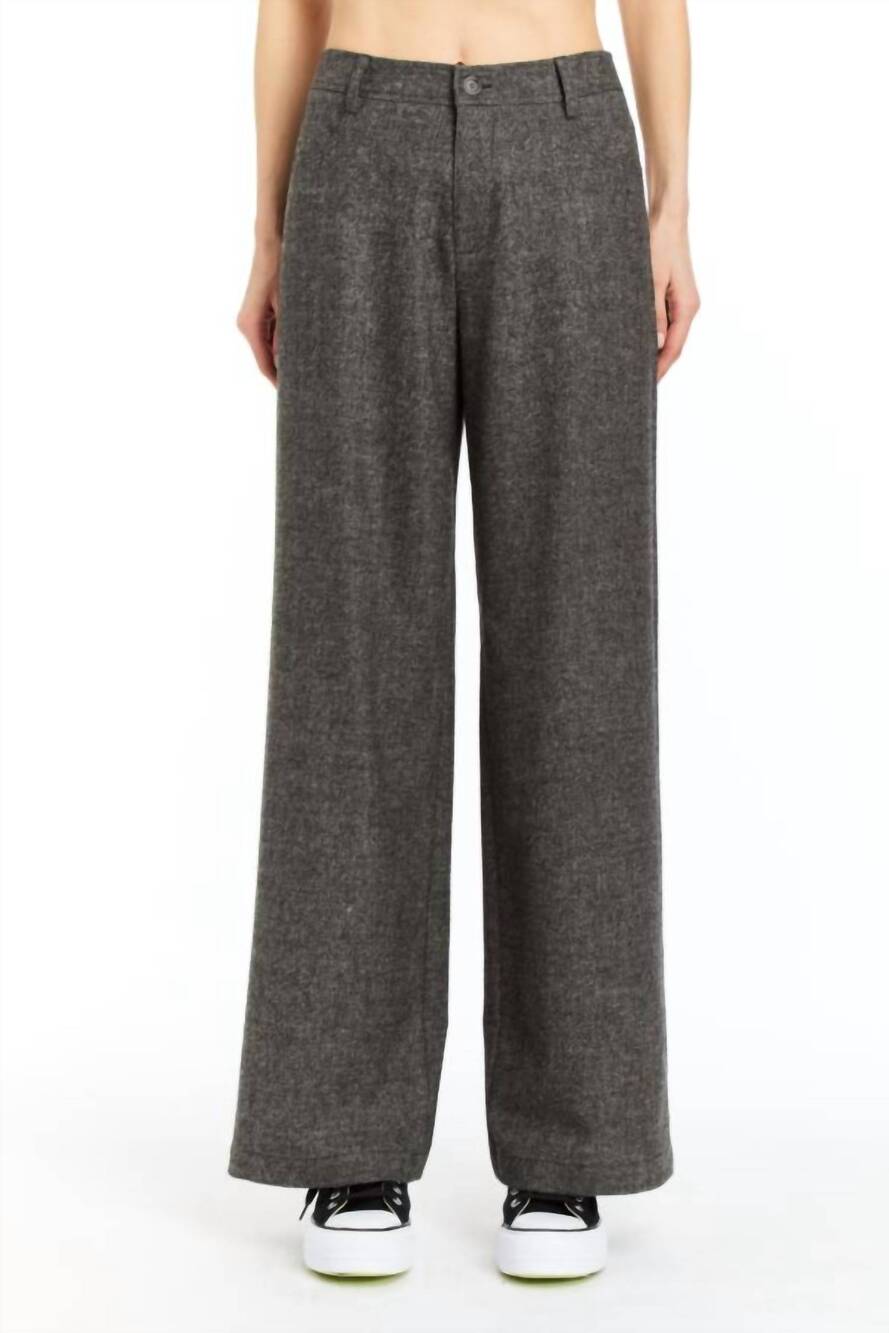 NEW DREW women's amyra high-rise trouser pants in granite